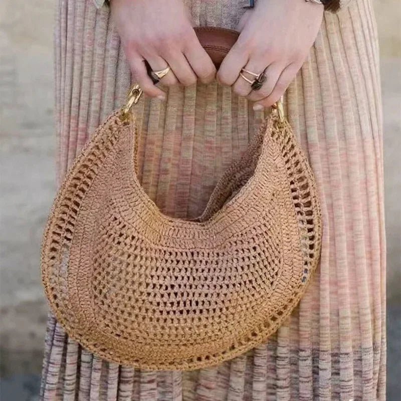 SOERA Bianca Crescent Woven Bag - Bag - Royal Blue