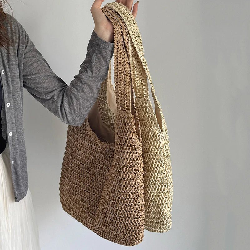 SOERA Miranda Woven Straw Tote - Bag - Brown