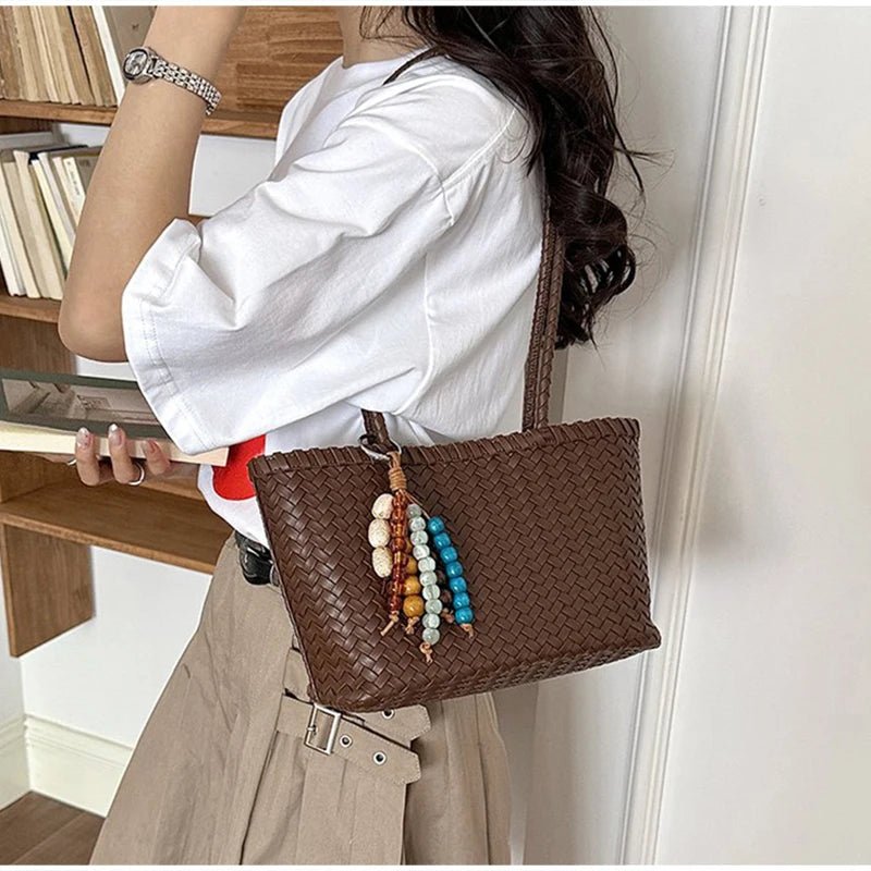 SOERA Sophie Straw Woven Tote Bag - Bag - Brown