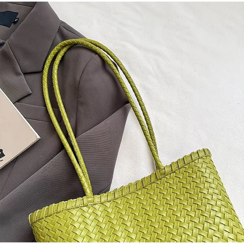 SOERA Sophie Straw Woven Tote Bag - Bag - Green