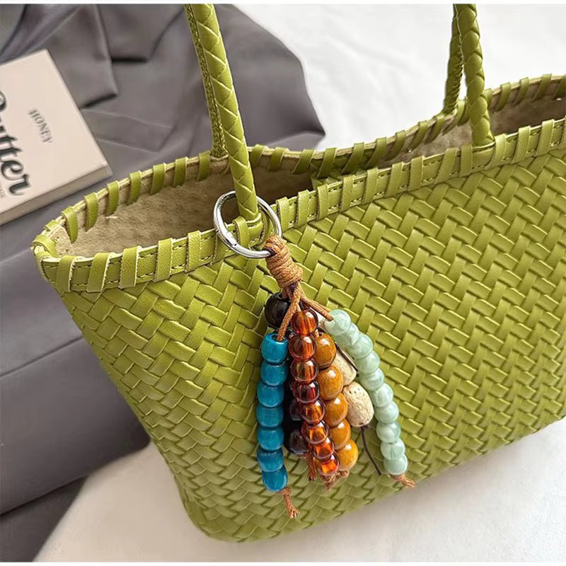 SOERA Sophie Straw Woven Tote Bag - Bag - Green