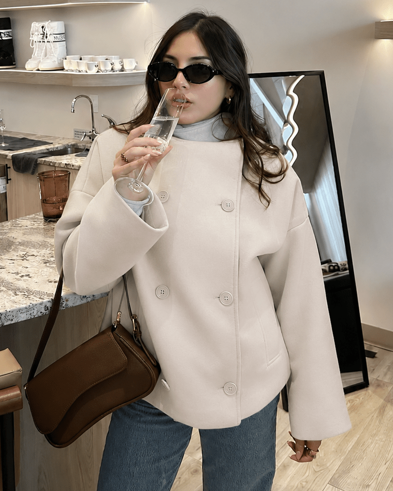 SOERA Clarissa Jacket with Stand Collar - Coats & Jackets - SOERA-800579-BEI-XS-81411 Light Beige XS