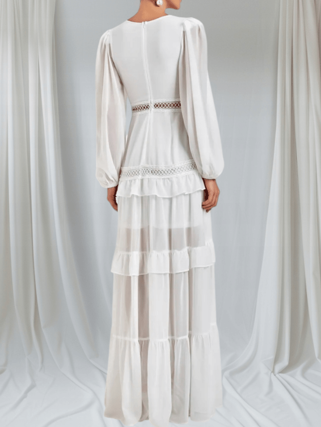 SOERA Aryna Chiffon Ruffle Maxi Dress - Dress - S