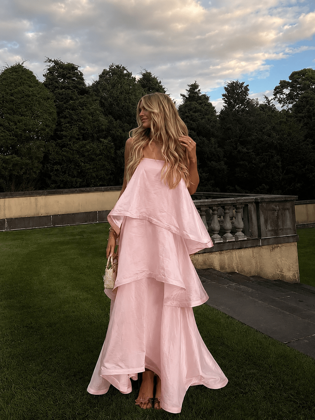 SOERA Iris Layered Ruffle Maxi Dress - Dress - Pink M