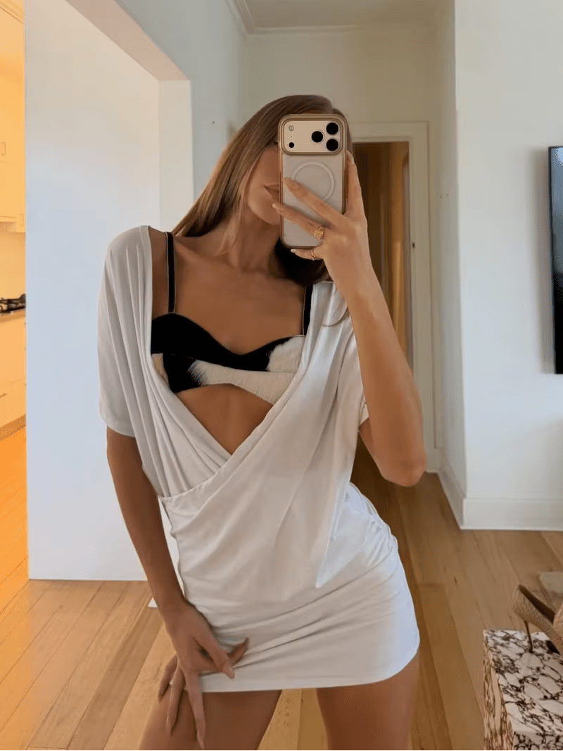 SOERA Sienna Ruched Mini Dress - Dress - SOERA-435139-DEF-OS-88774 White S