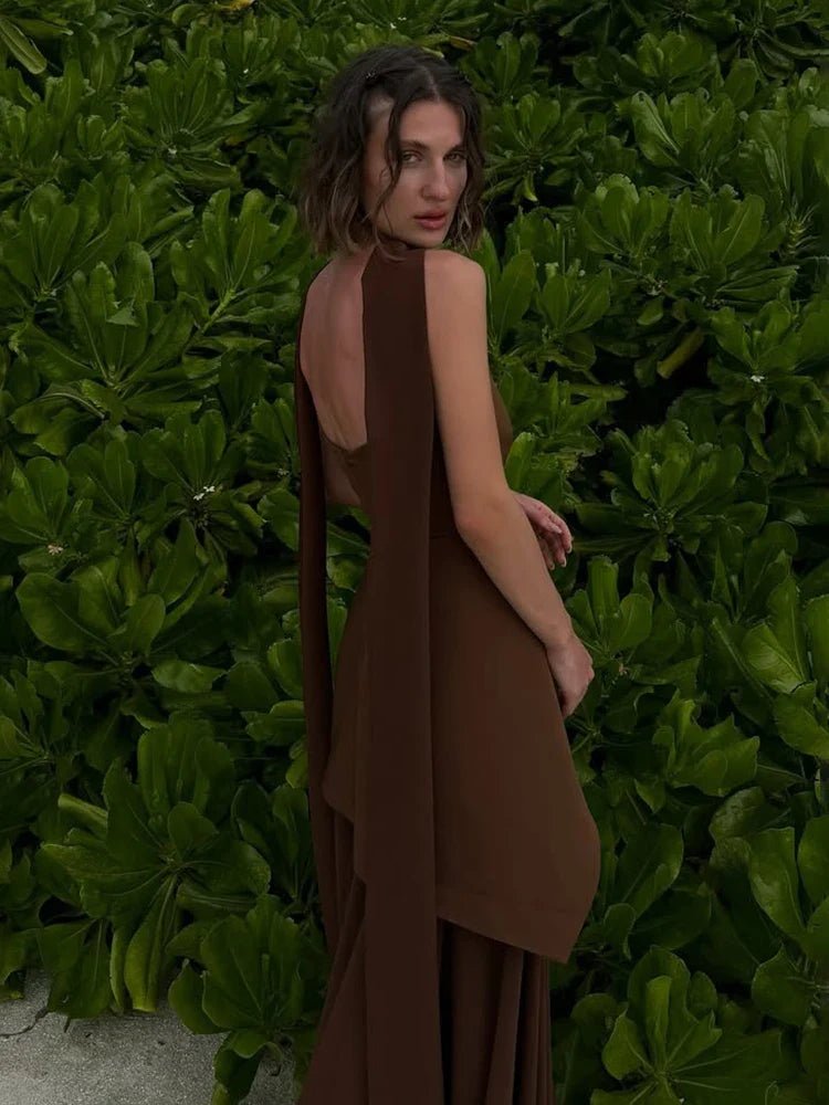 SOERA Sophia Strapless Mesh Scarf Maxi Dress - Dress - XS