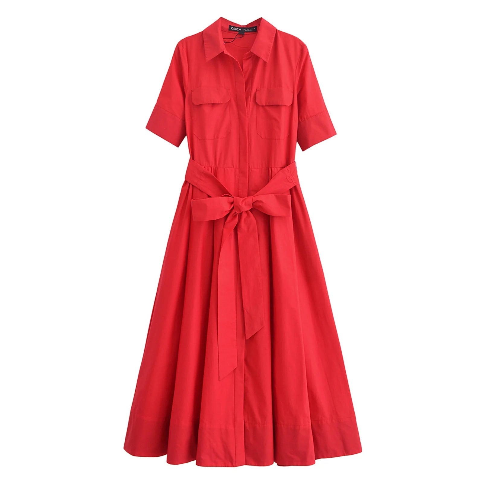 SOERA Ariane Belted Shirt Midi Dress - Dresses - Pink XS