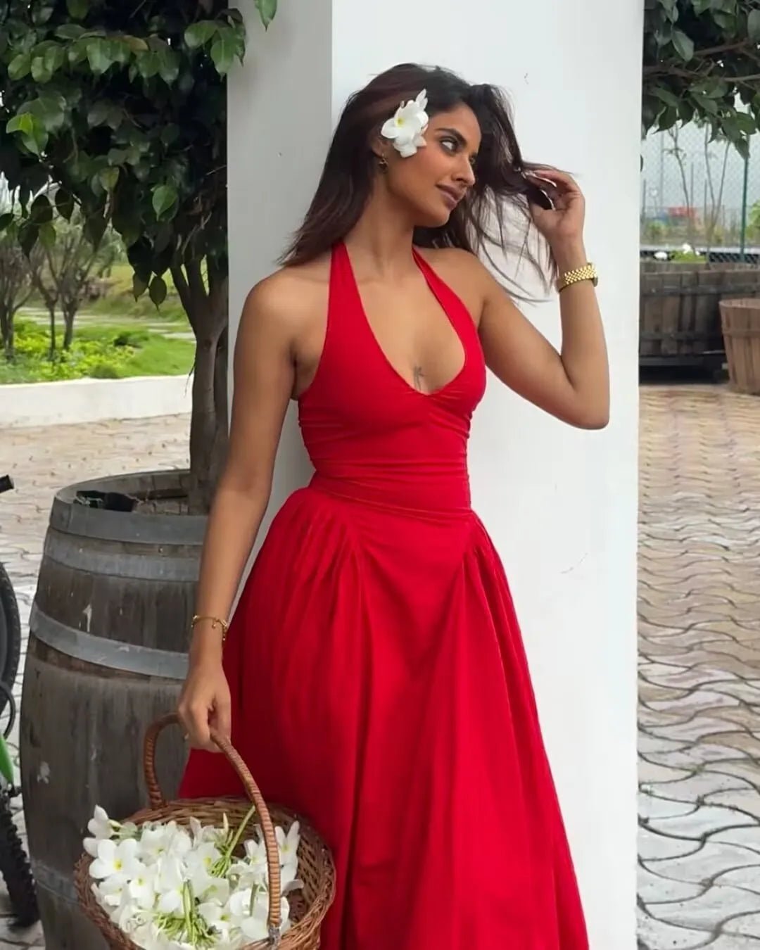 SOERA Celeste Halter Midi Dress - Dresses - Green S