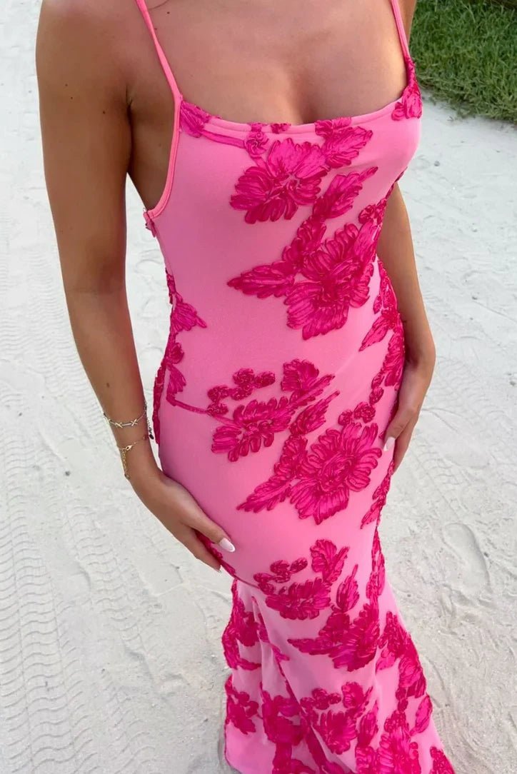 SOERA Jara Sleeveless Floral Maxi Dress - Dresses - Pink M