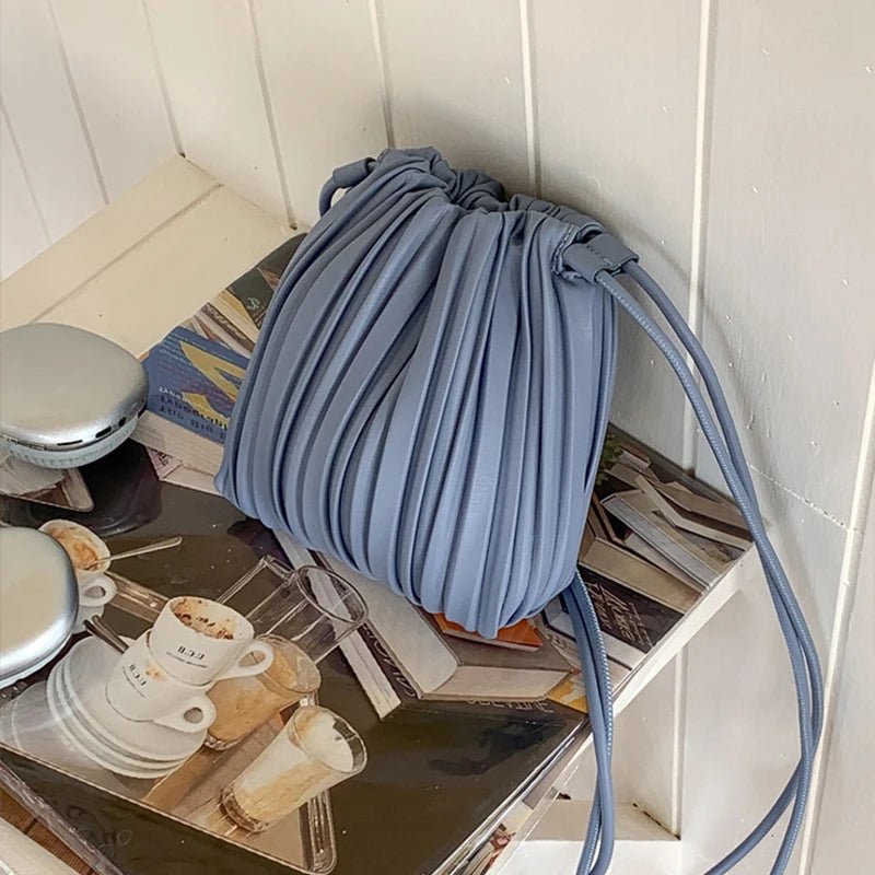SOERA Lily Pleated Mini Crossbody Bag - Handbags - Blue