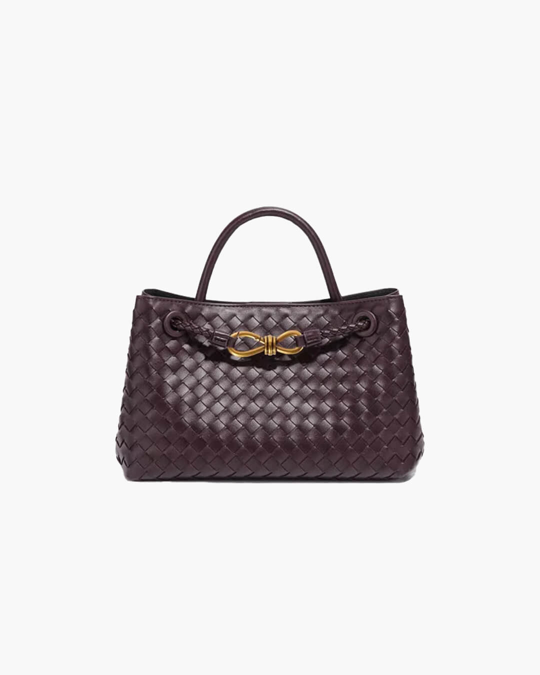 SOERA Lucia Vegan Leather Woven Bag Small - Handbags - Burgundy Regular