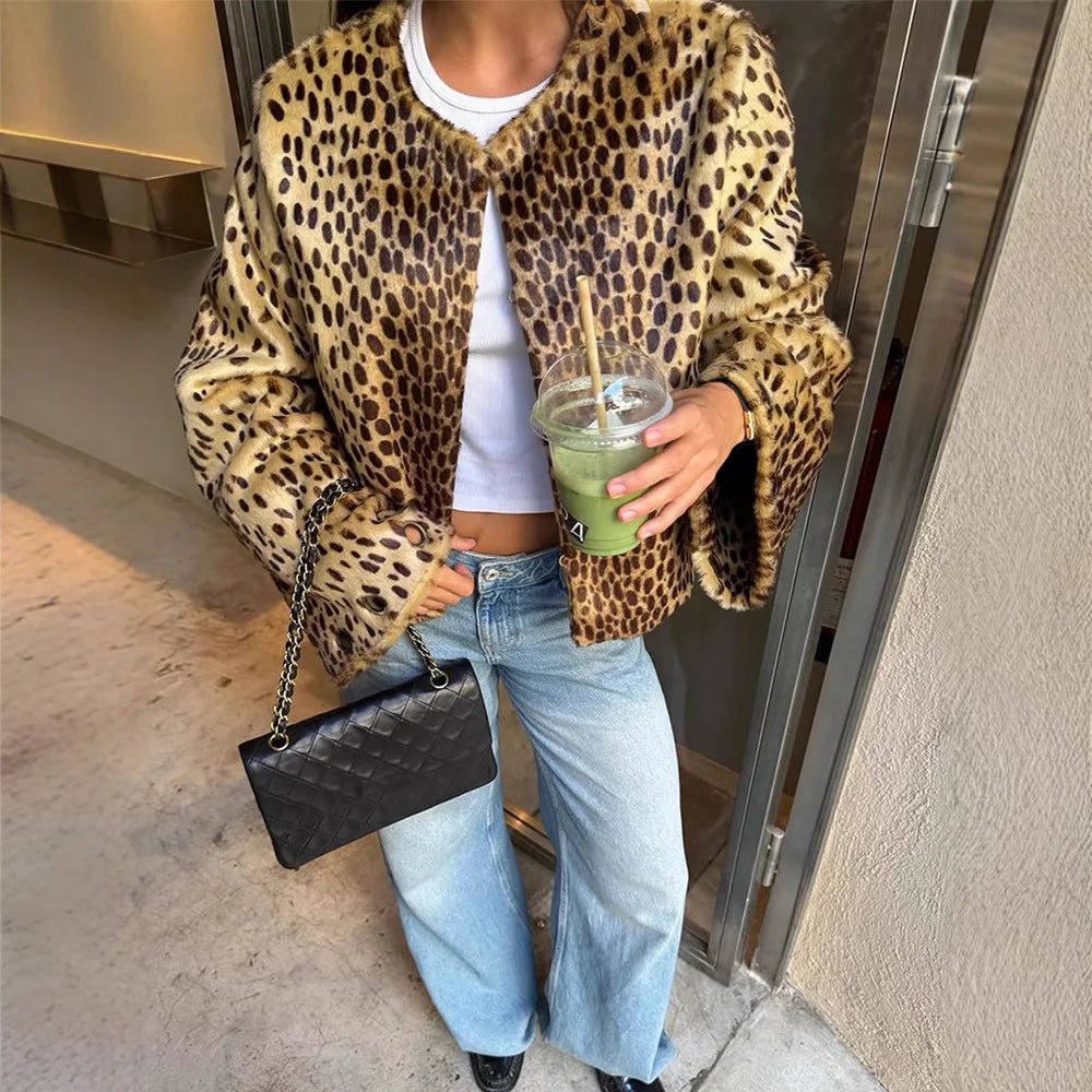 SOERA Rebecca Leopard Faux Fur Jacket - Jacket - SOERA-467139-DEF-OS-56099 S