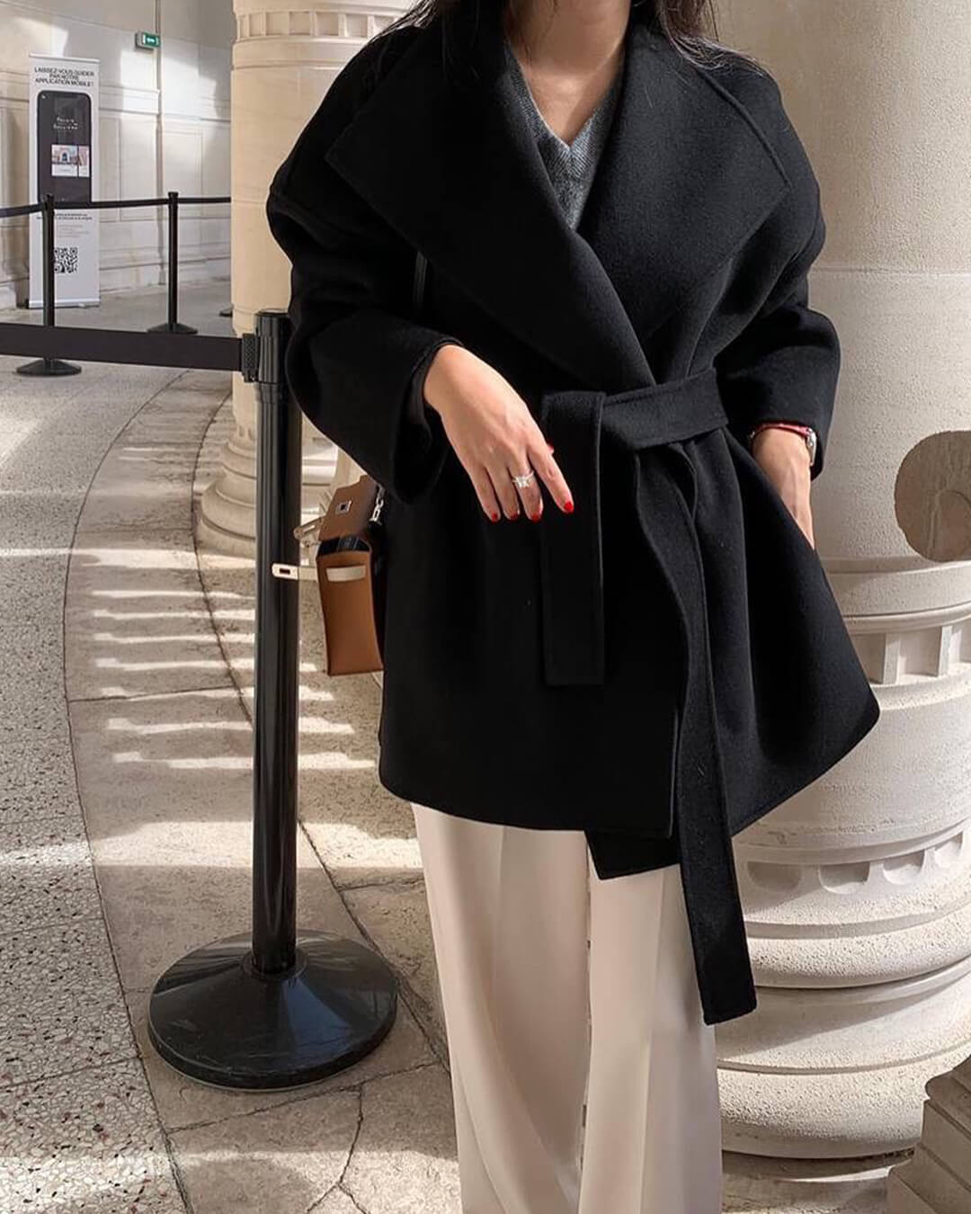 SOERA Lorelie Belted Wrap Coat - Jackets - Brown