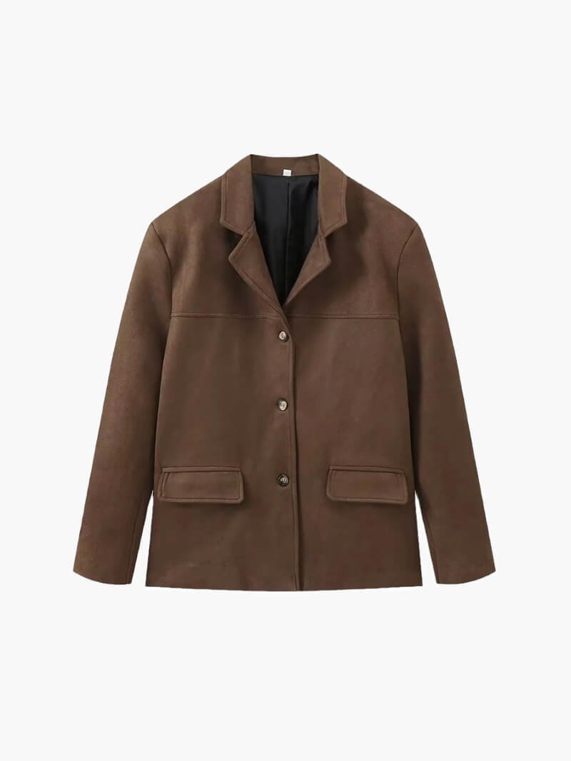SOERA Matilda faux suede Jacket - jackets - DWOD2-WK262001 Dark Brown S