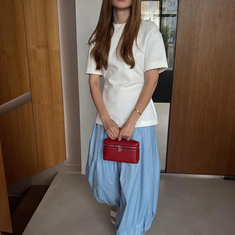 SOERA Amethyst Wide Leg Cotton Trousers - Pants - SOERA-410371-BLU-S-55875 Blue S