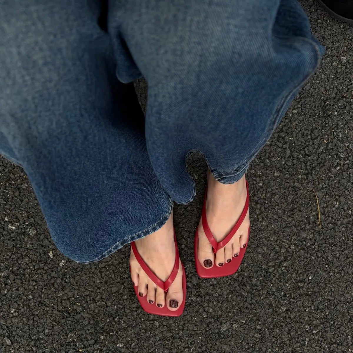 SOERA Fiona Square-Toe Beach Sandal - Shoes - SOERA-103363-DEF-OS-46403 Red 36