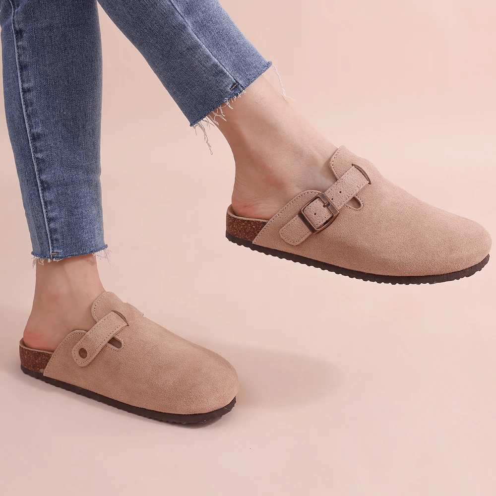 SOERA Minerva Adjustable Buckle Slip - On Sandals - Shoes - Beige 36