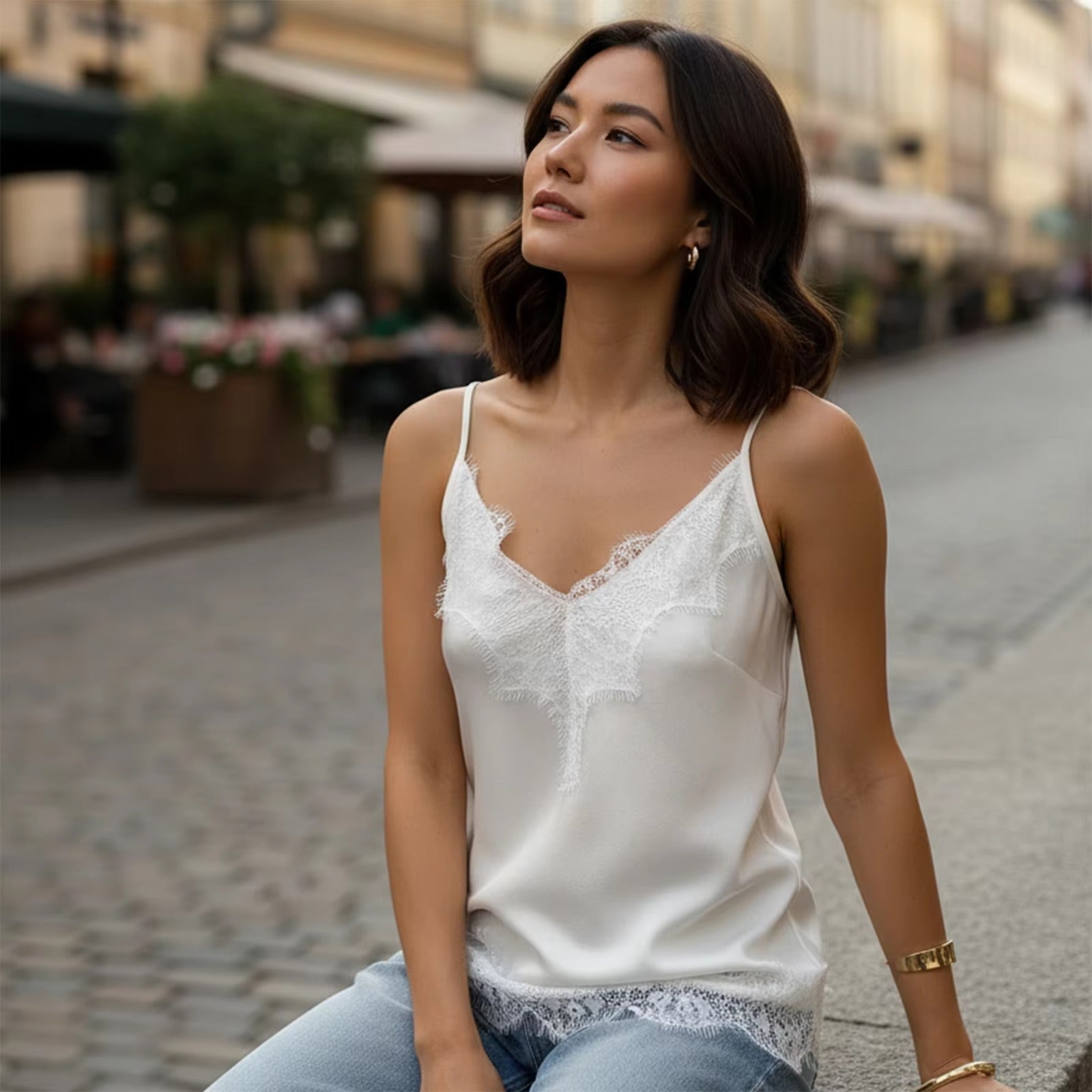 SOERA Bianca Satin Camisole Top - Top - SOERA-957635-DEF-OS-62947 White S