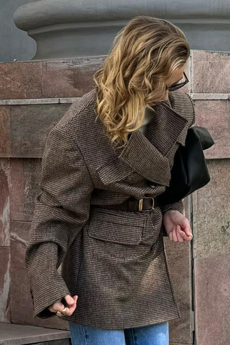 Anna strukturoitu tweed-takki