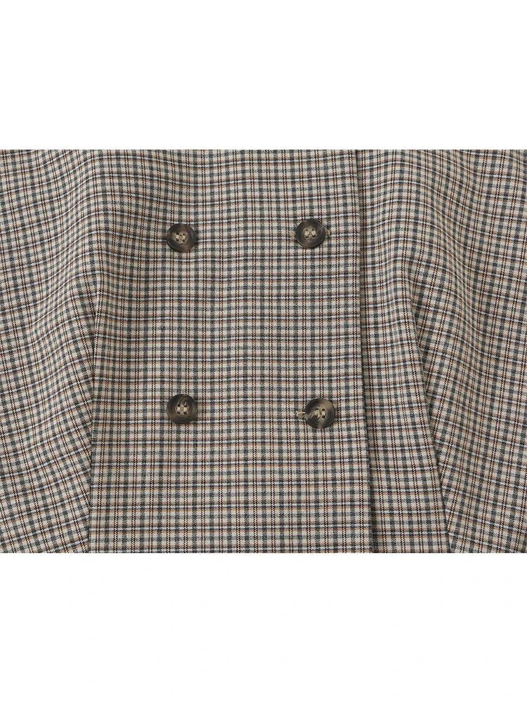 SOERA Claudia High Neck Fitted Plaid Blouse - Blouse - SOERA-213955-2-L-25219 Black L