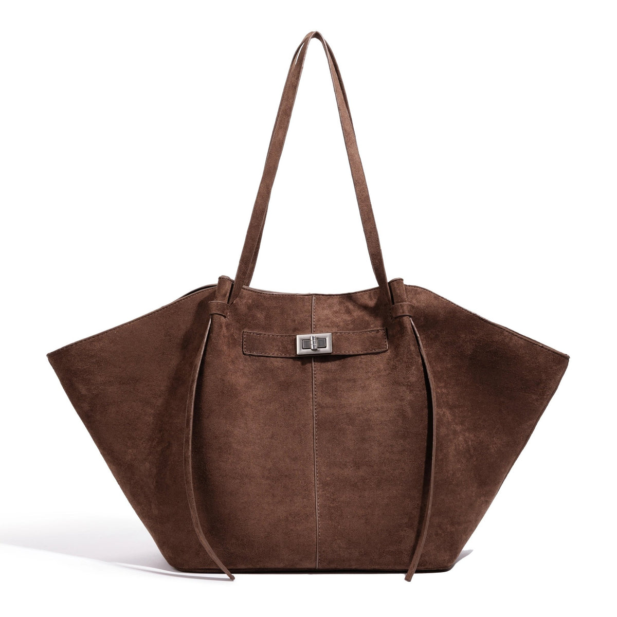 SOERA Dina Bat-Wing Suede Tote Bag - Bag -  Brown