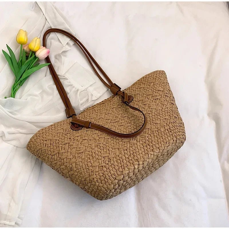 SOERA Margot Woven Summer Tote - Bag -  Cream Large
