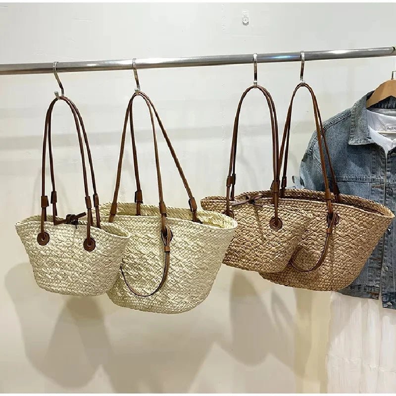 SOERA Margot Woven Summer Tote - Bag -  Cream Large
