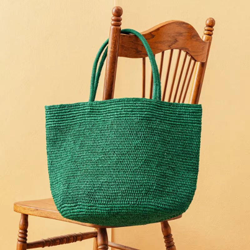 SOERA Sophia Handwoven Rattan Tote - Bag - SOERA-873987-GRE-OS-96131 Green
