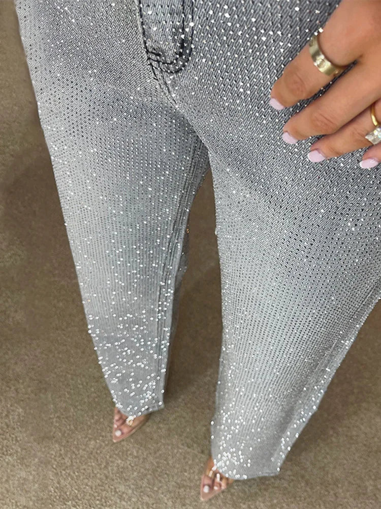 SOERA Eliana Wide Leg Denim Pants with Rhinestones - Bottoms - 1005009658512607-;mv1768904312488308632 Light blue S