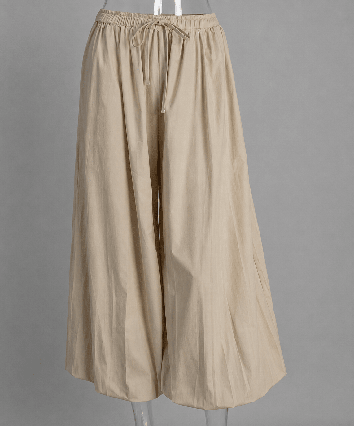 SOERA Inga Elastic Waist Baggy Pants - Bottoms - SOERA-288067-BEI-M-69795 Beige M