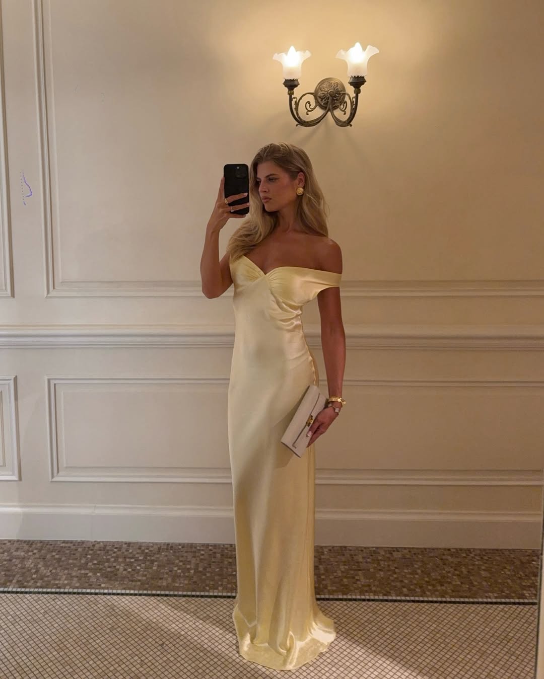 SOERA Alice Off - Shoulder Satin Maxi Dress - Dresses - py1776153201410112954 XS
