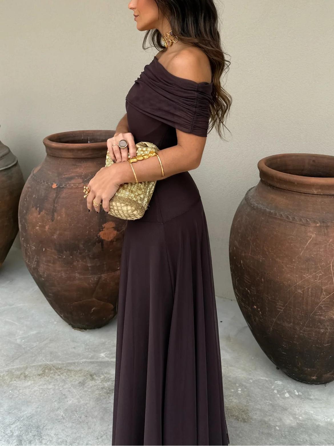 SOERA Anya Off Shoulder Maxi Dress - Dresses - KF1770383550815814023 M