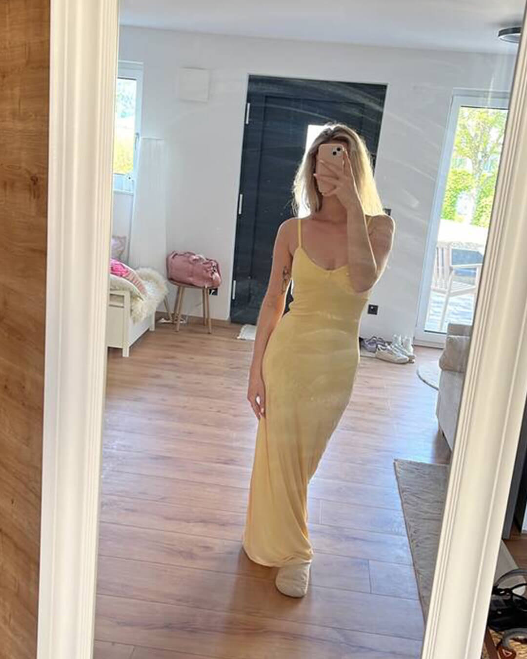 SOERA Janet V Neck Strap Maxi Dress - Dresses - 1005009046766312-;fa1771345061563236768 Yellow S