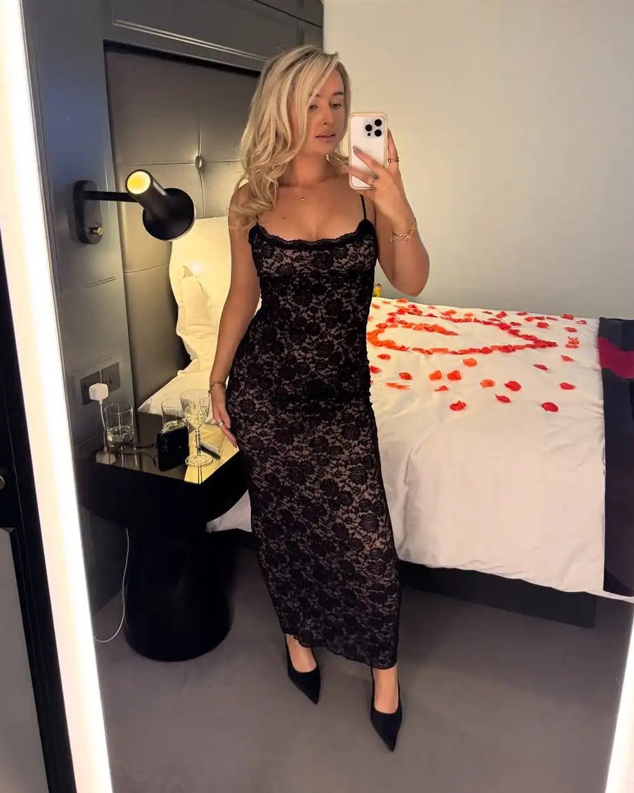 SOERA Nina Off - Shoulder Lace Maxi Dress - Dresses -  Black M