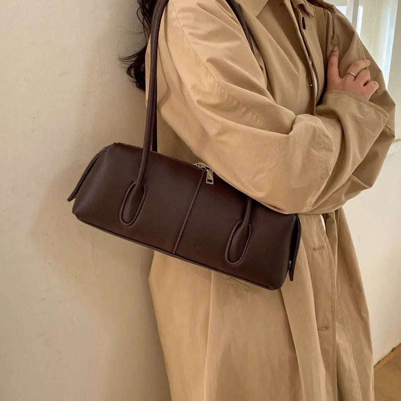 SOERA Beatrice Retro Underarm Shoulder Bag - Handbags -  Grey