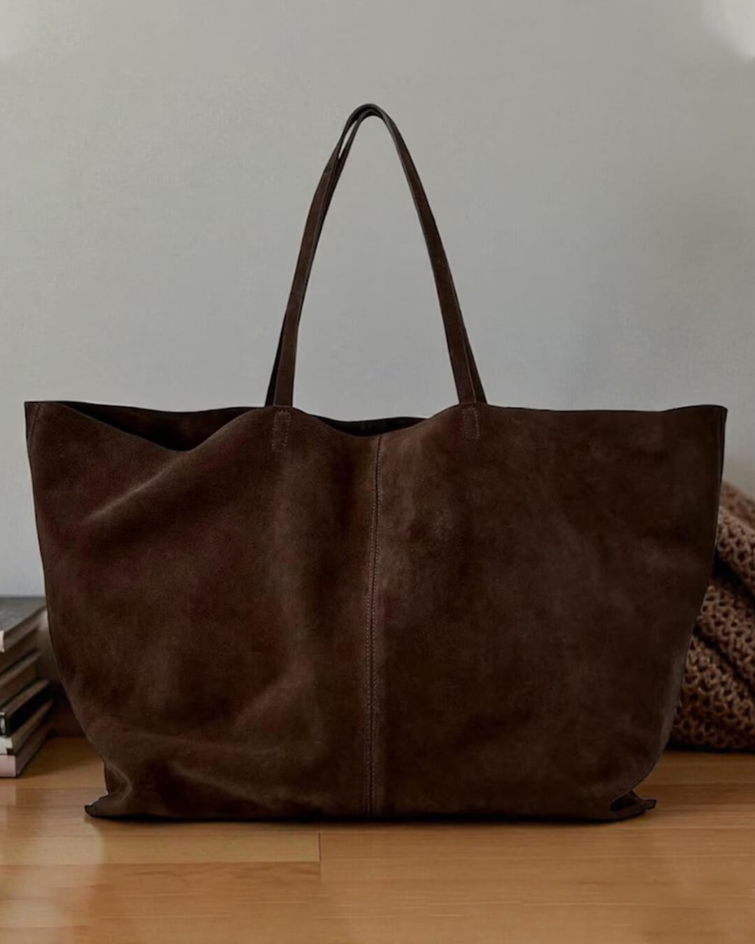 SOERA Cynthia Large Suede Tote Bag - Handbags - 3256809788164235-;Sd1763048698109734366 Khaki