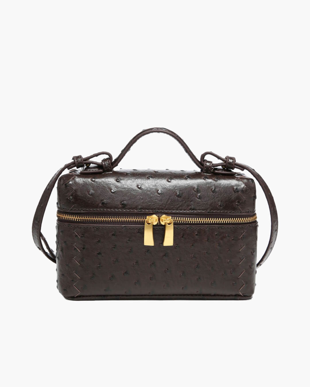 SOERA Delphine Leather Box Bag - Handbags -  Brown