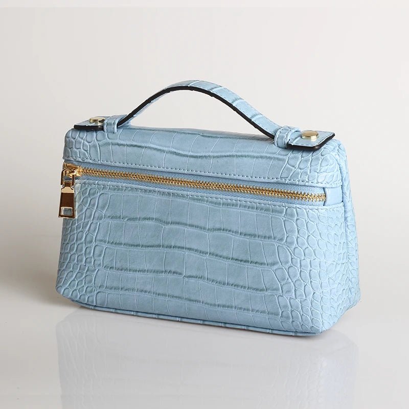 SOERA Minerva Crocodile Pattern Clutch Bag - Handbags -  Sky Blue