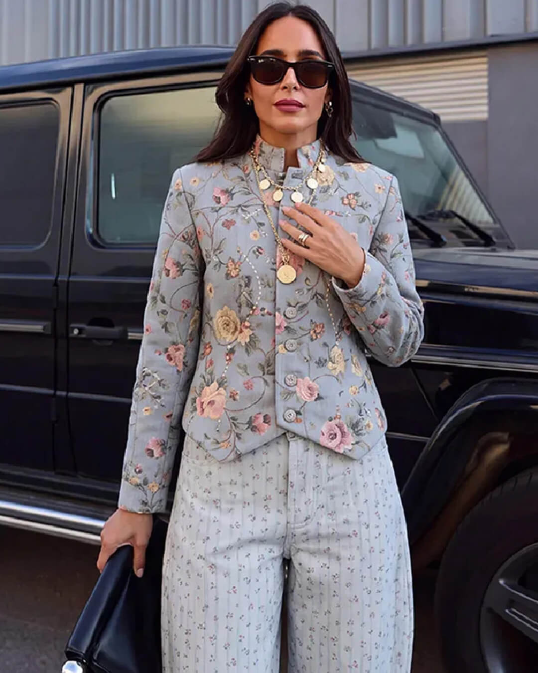SOERA Laura Vintage Jacquard Cropped Jacket - Jacket - SOERA-203779-PIC-XS-16579 XS
