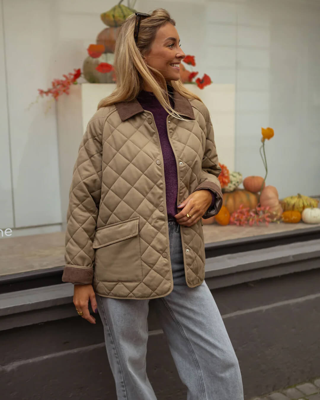 SOERA Alice Quilted Retro Jacket - Jackets - Vh1760504685435477723 Brown S