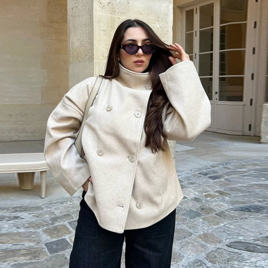 SOERA Clarissa Jacket with Stand Collar - Jackets -  Creme XS