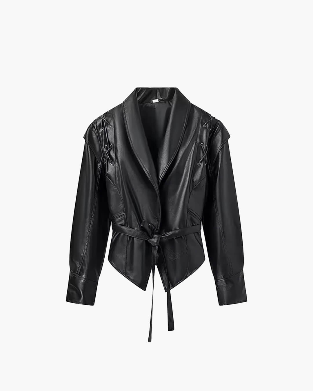 SOERA Zyra Biker Leather Jacket - Jackets - Fr1761546453492354410 Black XL