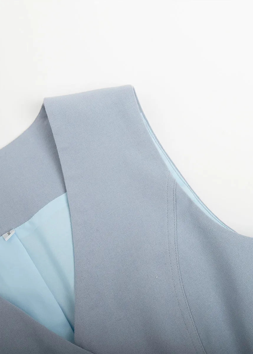 SOERA Bianca Tailored Vest and Shorts Set - Jumpsuit -  Blue S