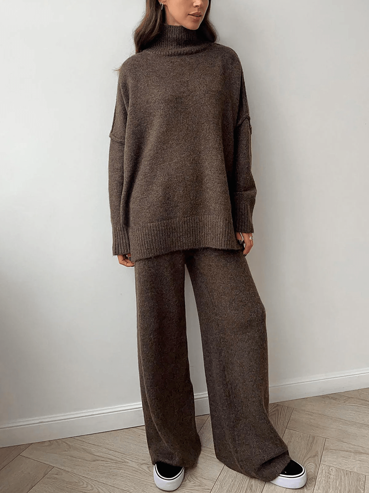 SOERA Isabelle Knit Co - Ord Set - Sets - zw1768690473138728069 Dark Brown XS