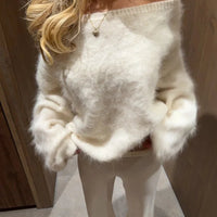 Meryl off-shoulder mohairneule